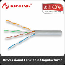 UTP 24awg cobre BC Cat5e cable sólido para interiores CM Rated